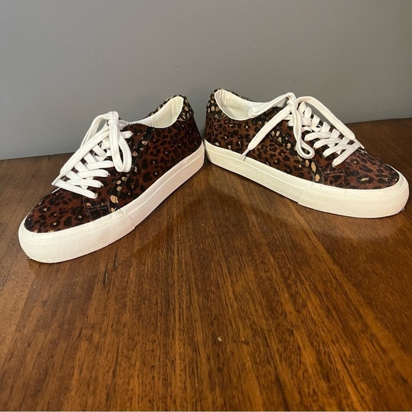 MADEWELL Leopard Print Dyed Calf Hair
Platform Sneakers. Women’s size 6.5. - Picture 8 of 14
